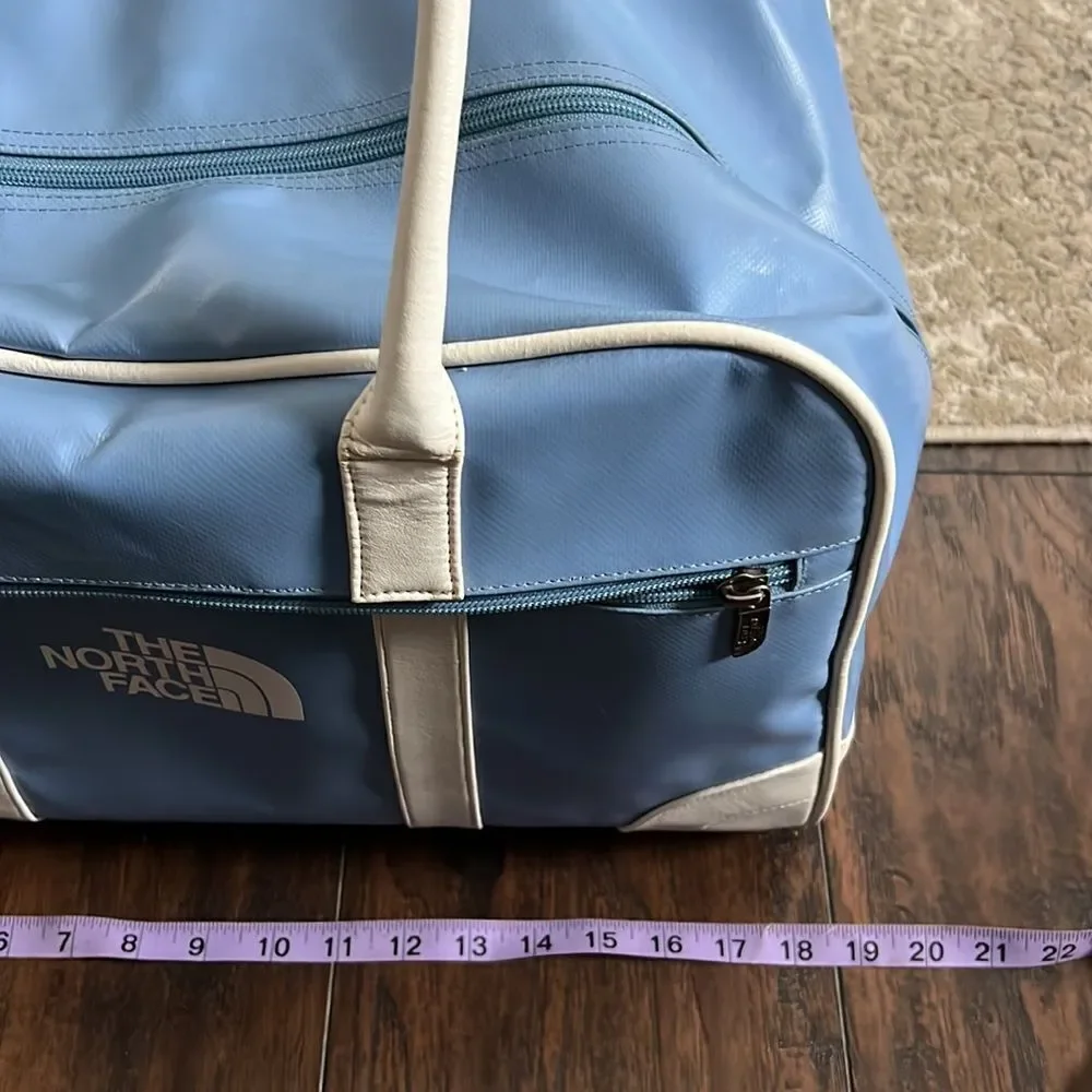 Very Rare Vintage 90s The North Face Weekend Bag light blue with ivory accents